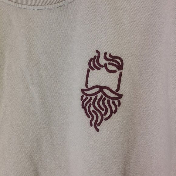 Goodfellow & Co Men's Pullover Sweatshirt Size XXL Bearded man Brown - Picture 2 of 5